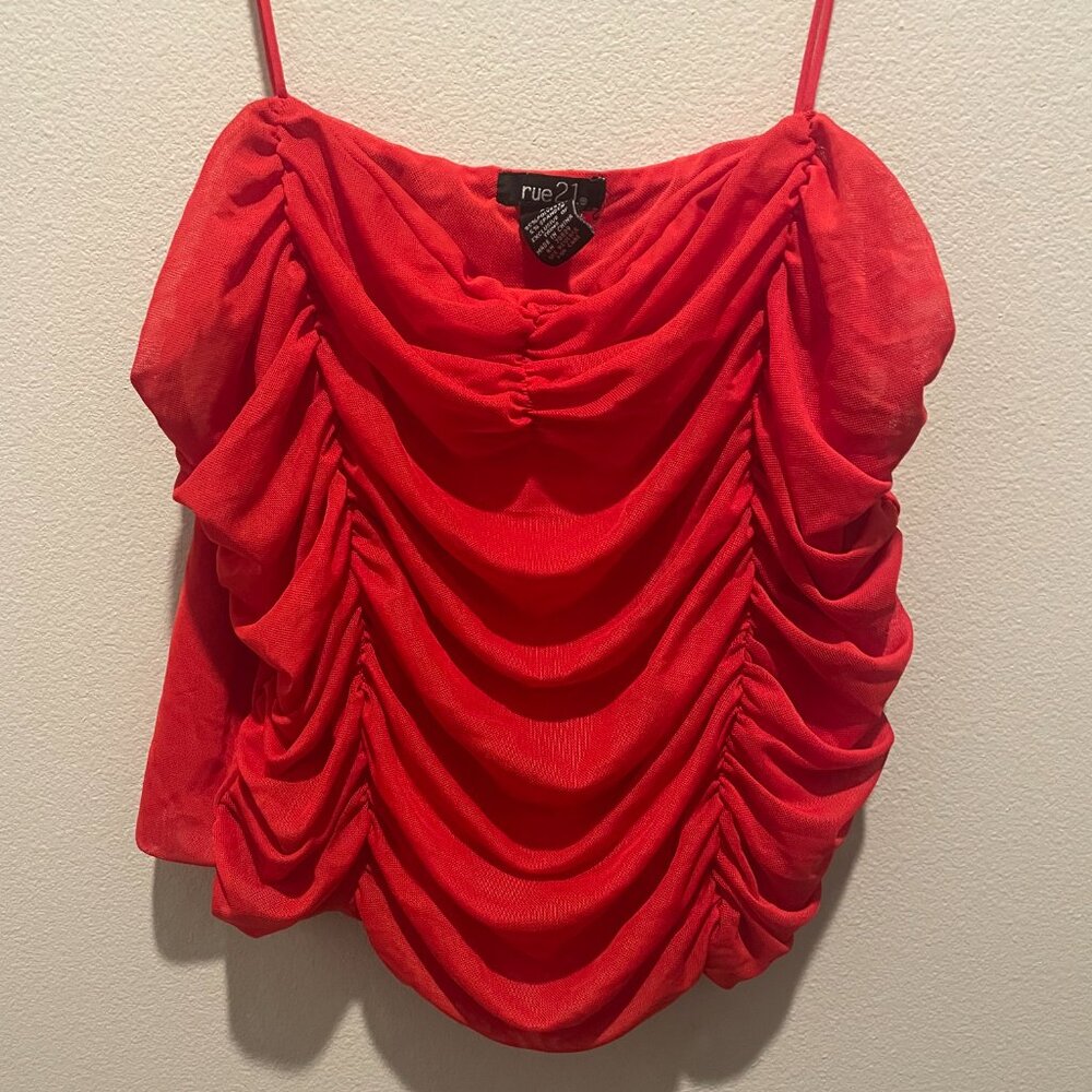 Solid Red Crop Top